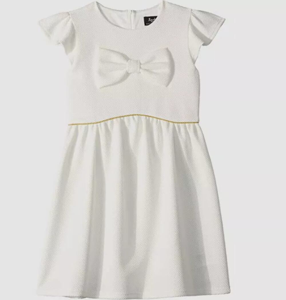 BARDOT Toddler Girls Waffle-Knit Mini Dress 24 Months Gardenia White NWT
